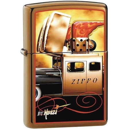 Zippo 2024 Zippo Custom 204B Brush Brass / Ci000126-Mazzi Car ZIP-204BCI000126